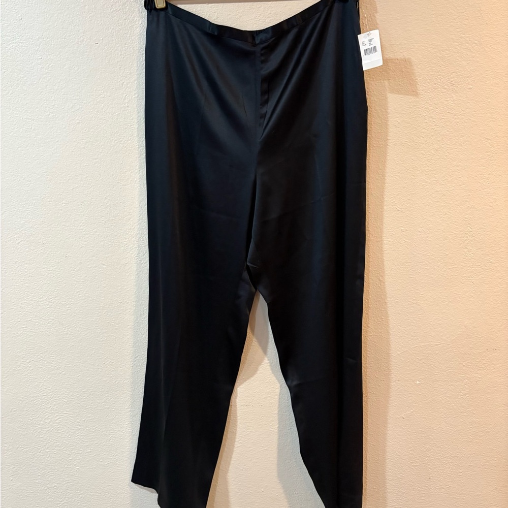 Bloomingdale's Silky Black Dress Trousers